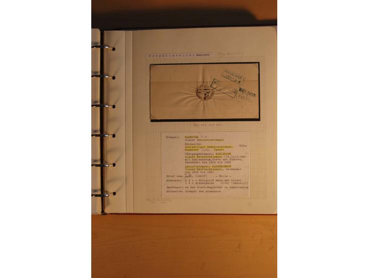 1750/1880, umfangreiche Vorphila-Sammlung inkl. einiger markenloser Briefe nach 1852 von Amelunxborn bis Zorge mit ca. 450 Br