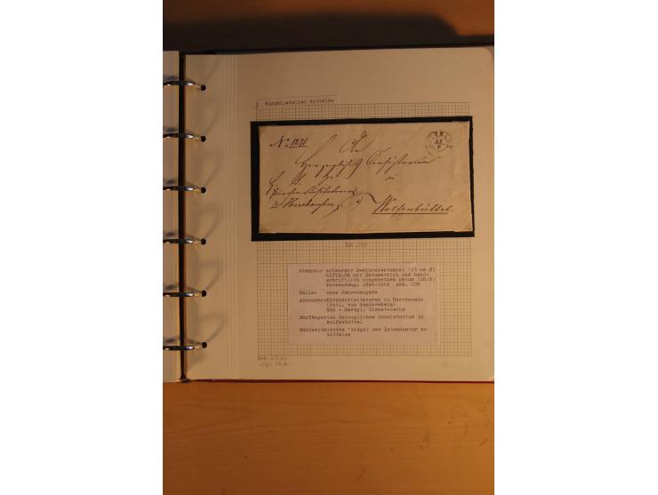 1750/1880, umfangreiche Vorphila-Sammlung inkl. einiger markenloser Briefe nach 1852 von Amelunxborn bis Zorge mit ca. 450 Br