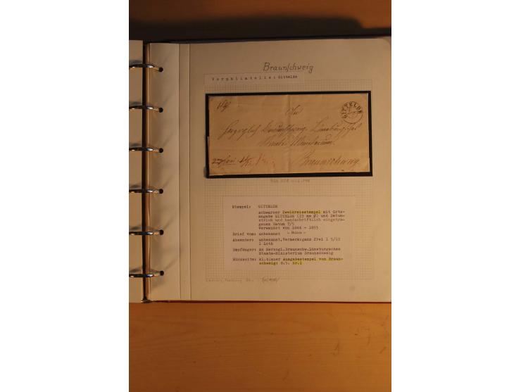 1750/1880, umfangreiche Vorphila-Sammlung inkl. einiger markenloser Briefe nach 1852 von Amelunxborn bis Zorge mit ca. 450 Br