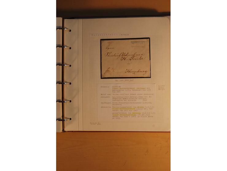 1750/1880, umfangreiche Vorphila-Sammlung inkl. einiger markenloser Briefe nach 1852 von Amelunxborn bis Zorge mit ca. 450 Br