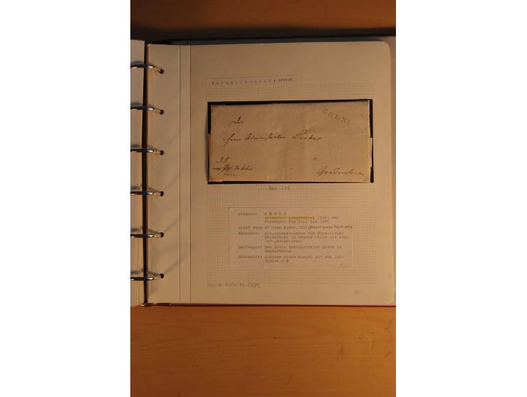1750/1880, umfangreiche Vorphila-Sammlung inkl. einiger markenloser Briefe nach 1852 von Amelunxborn bis Zorge mit ca. 450 Br