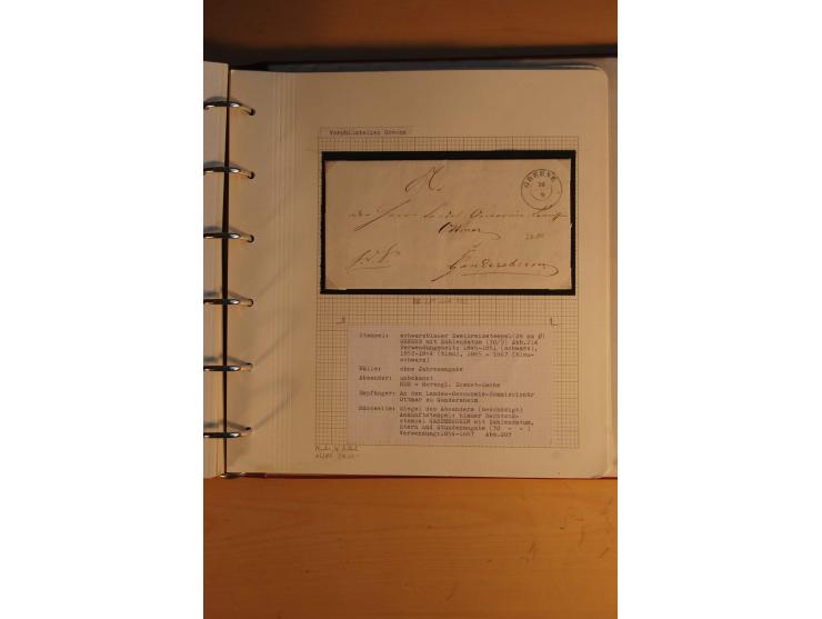 1750/1880, umfangreiche Vorphila-Sammlung inkl. einiger markenloser Briefe nach 1852 von Amelunxborn bis Zorge mit ca. 450 Br