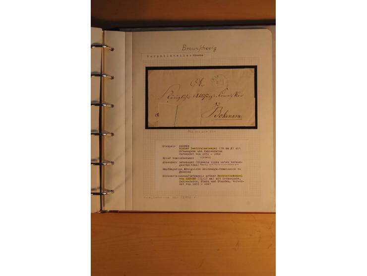 1750/1880, umfangreiche Vorphila-Sammlung inkl. einiger markenloser Briefe nach 1852 von Amelunxborn bis Zorge mit ca. 450 Br