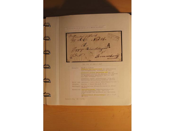 1750/1880, umfangreiche Vorphila-Sammlung inkl. einiger markenloser Briefe nach 1852 von Amelunxborn bis Zorge mit ca. 450 Br