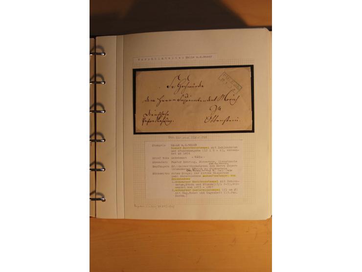 1750/1880, umfangreiche Vorphila-Sammlung inkl. einiger markenloser Briefe nach 1852 von Amelunxborn bis Zorge mit ca. 450 Br