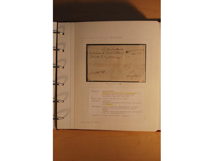 1750/1880, umfangreiche Vorphila-Sammlung inkl. einiger markenloser Briefe nach 1852 von Amelunxborn bis Zorge mit ca. 450 Br