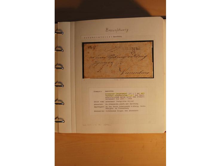 1750/1880, umfangreiche Vorphila-Sammlung inkl. einiger markenloser Briefe nach 1852 von Amelunxborn bis Zorge mit ca. 450 Br