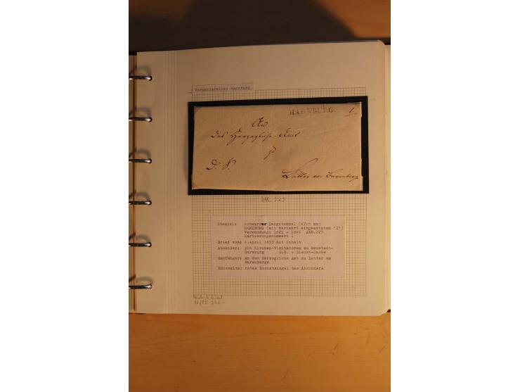 1750/1880, umfangreiche Vorphila-Sammlung inkl. einiger markenloser Briefe nach 1852 von Amelunxborn bis Zorge mit ca. 450 Br