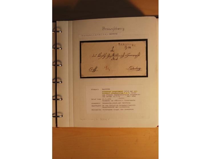 1750/1880, umfangreiche Vorphila-Sammlung inkl. einiger markenloser Briefe nach 1852 von Amelunxborn bis Zorge mit ca. 450 Br