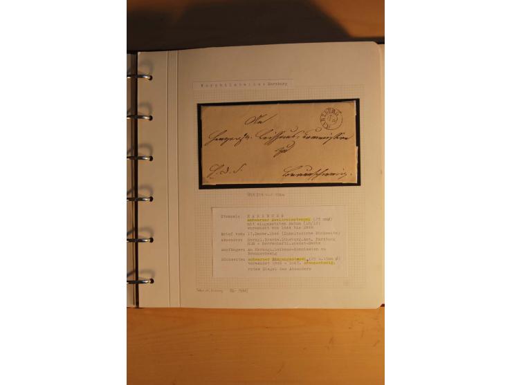 1750/1880, umfangreiche Vorphila-Sammlung inkl. einiger markenloser Briefe nach 1852 von Amelunxborn bis Zorge mit ca. 450 Br