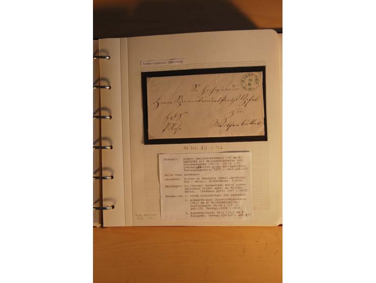 1750/1880, umfangreiche Vorphila-Sammlung inkl. einiger markenloser Briefe nach 1852 von Amelunxborn bis Zorge mit ca. 450 Br
