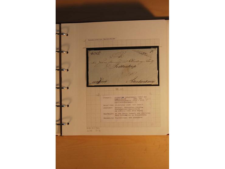 1750/1880, umfangreiche Vorphila-Sammlung inkl. einiger markenloser Briefe nach 1852 von Amelunxborn bis Zorge mit ca. 450 Br