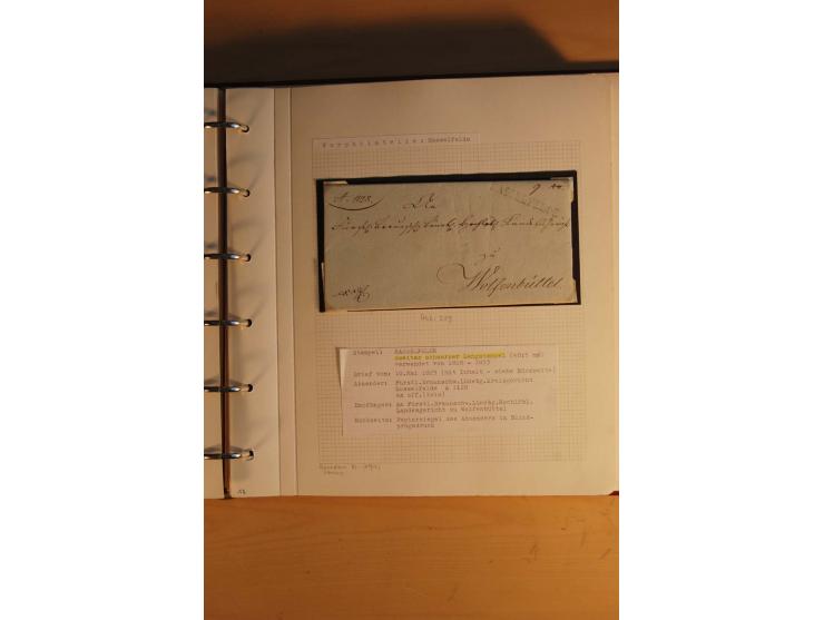 1750/1880, umfangreiche Vorphila-Sammlung inkl. einiger markenloser Briefe nach 1852 von Amelunxborn bis Zorge mit ca. 450 Br