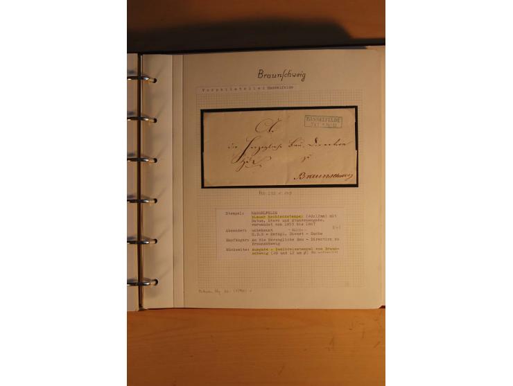 1750/1880, umfangreiche Vorphila-Sammlung inkl. einiger markenloser Briefe nach 1852 von Amelunxborn bis Zorge mit ca. 450 Br