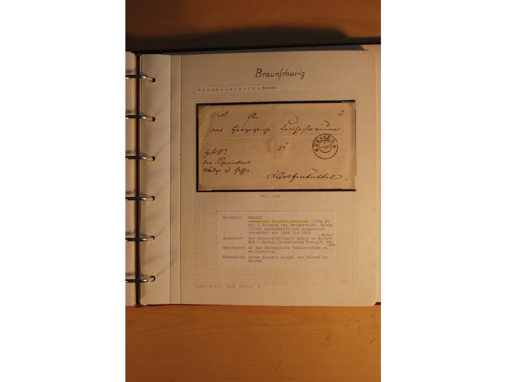 1750/1880, umfangreiche Vorphila-Sammlung inkl. einiger markenloser Briefe nach 1852 von Amelunxborn bis Zorge mit ca. 450 Br