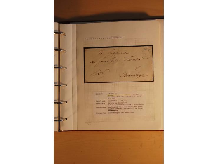1750/1880, umfangreiche Vorphila-Sammlung inkl. einiger markenloser Briefe nach 1852 von Amelunxborn bis Zorge mit ca. 450 Br