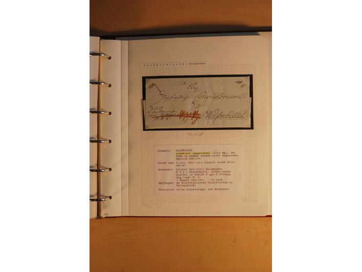 1750/1880, umfangreiche Vorphila-Sammlung inkl. einiger markenloser Briefe nach 1852 von Amelunxborn bis Zorge mit ca. 450 Br