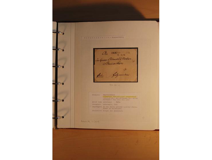 1750/1880, umfangreiche Vorphila-Sammlung inkl. einiger markenloser Briefe nach 1852 von Amelunxborn bis Zorge mit ca. 450 Br