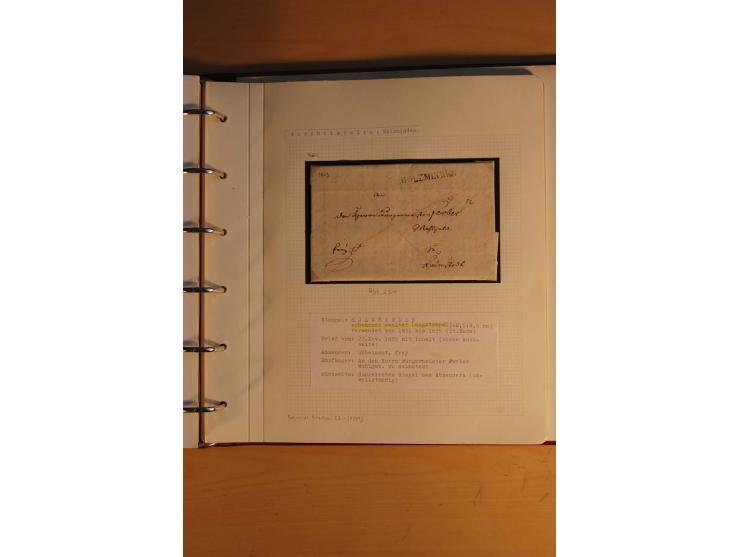 1750/1880, umfangreiche Vorphila-Sammlung inkl. einiger markenloser Briefe nach 1852 von Amelunxborn bis Zorge mit ca. 450 Br