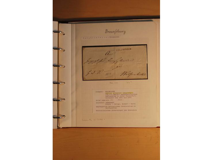 1750/1880, umfangreiche Vorphila-Sammlung inkl. einiger markenloser Briefe nach 1852 von Amelunxborn bis Zorge mit ca. 450 Br