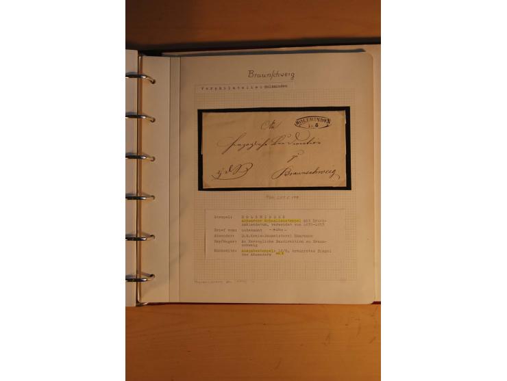 1750/1880, umfangreiche Vorphila-Sammlung inkl. einiger markenloser Briefe nach 1852 von Amelunxborn bis Zorge mit ca. 450 Br