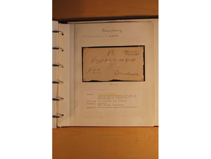 1750/1880, umfangreiche Vorphila-Sammlung inkl. einiger markenloser Briefe nach 1852 von Amelunxborn bis Zorge mit ca. 450 Br