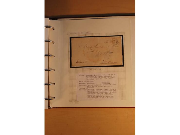 1750/1880, umfangreiche Vorphila-Sammlung inkl. einiger markenloser Briefe nach 1852 von Amelunxborn bis Zorge mit ca. 450 Br
