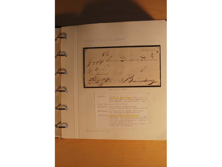 1750/1880, umfangreiche Vorphila-Sammlung inkl. einiger markenloser Briefe nach 1852 von Amelunxborn bis Zorge mit ca. 450 Br