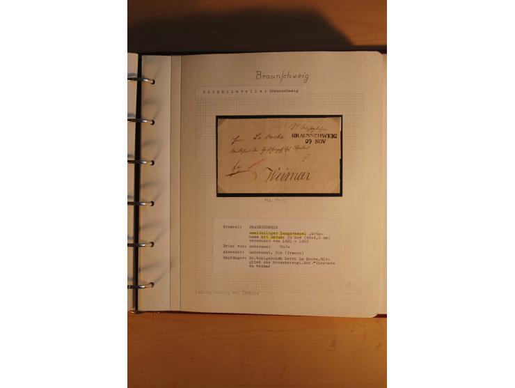 1750/1880, umfangreiche Vorphila-Sammlung inkl. einiger markenloser Briefe nach 1852 von Amelunxborn bis Zorge mit ca. 450 Br
