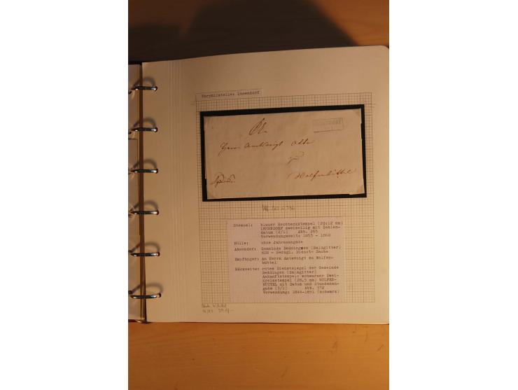1750/1880, umfangreiche Vorphila-Sammlung inkl. einiger markenloser Briefe nach 1852 von Amelunxborn bis Zorge mit ca. 450 Br