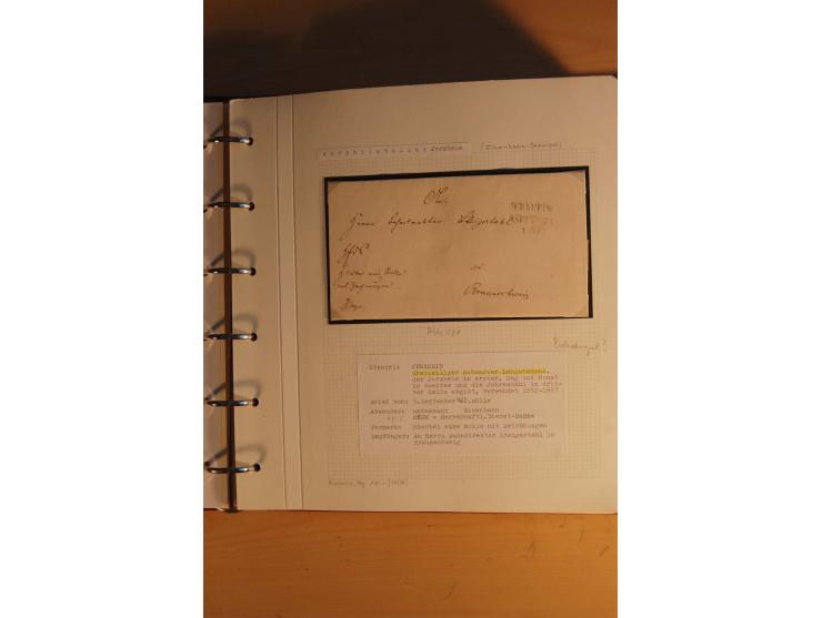 1750/1880, umfangreiche Vorphila-Sammlung inkl. einiger markenloser Briefe nach 1852 von Amelunxborn bis Zorge mit ca. 450 Br