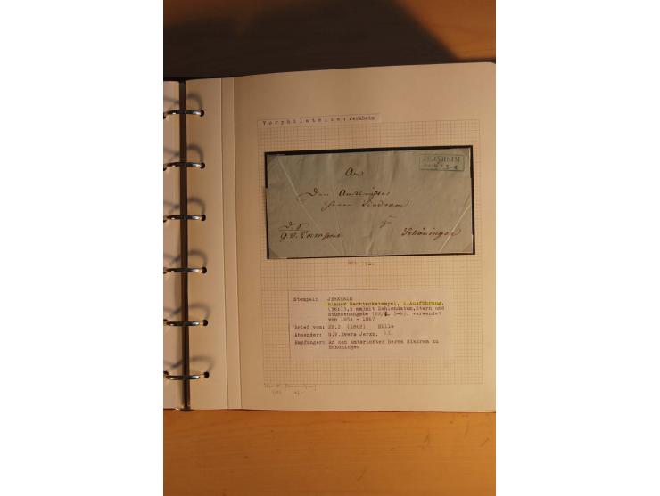 1750/1880, umfangreiche Vorphila-Sammlung inkl. einiger markenloser Briefe nach 1852 von Amelunxborn bis Zorge mit ca. 450 Br