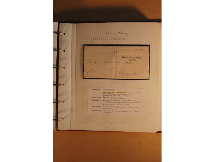 1750/1880, umfangreiche Vorphila-Sammlung inkl. einiger markenloser Briefe nach 1852 von Amelunxborn bis Zorge mit ca. 450 Br