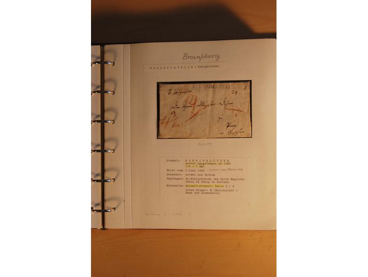 1750/1880, umfangreiche Vorphila-Sammlung inkl. einiger markenloser Briefe nach 1852 von Amelunxborn bis Zorge mit ca. 450 Br