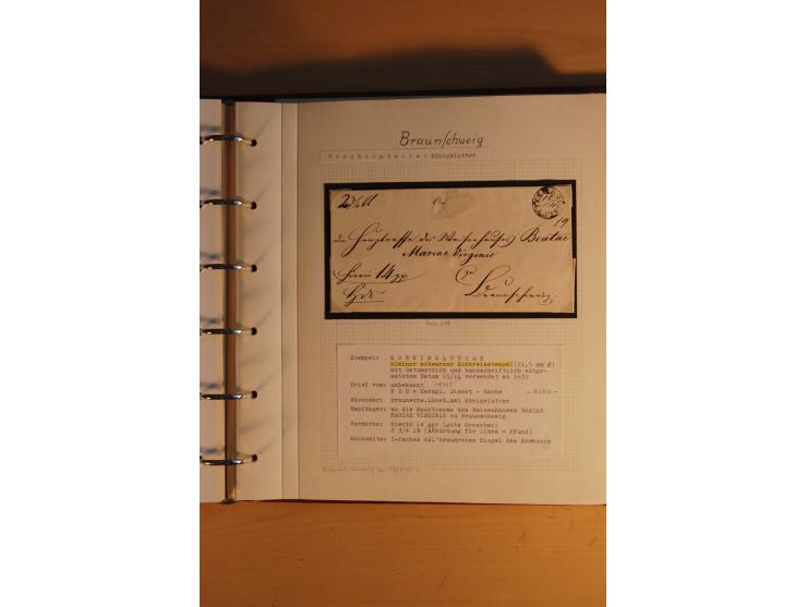 1750/1880, umfangreiche Vorphila-Sammlung inkl. einiger markenloser Briefe nach 1852 von Amelunxborn bis Zorge mit ca. 450 Br