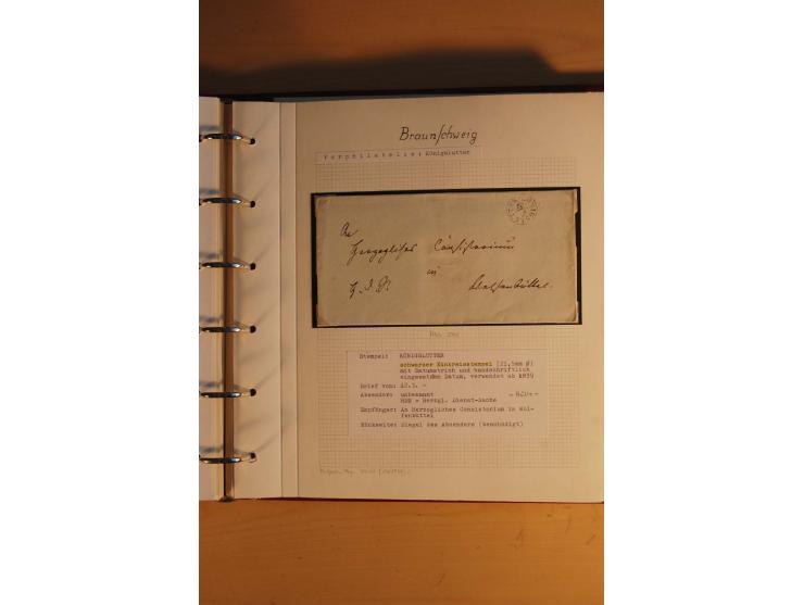 1750/1880, umfangreiche Vorphila-Sammlung inkl. einiger markenloser Briefe nach 1852 von Amelunxborn bis Zorge mit ca. 450 Br