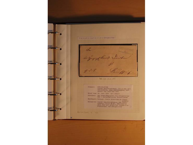 1750/1880, umfangreiche Vorphila-Sammlung inkl. einiger markenloser Briefe nach 1852 von Amelunxborn bis Zorge mit ca. 450 Br