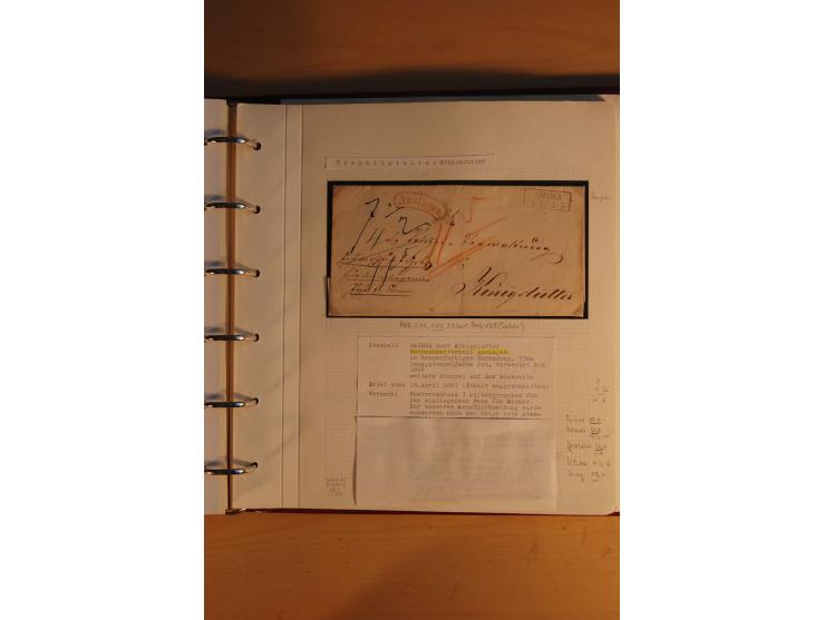 1750/1880, umfangreiche Vorphila-Sammlung inkl. einiger markenloser Briefe nach 1852 von Amelunxborn bis Zorge mit ca. 450 Br