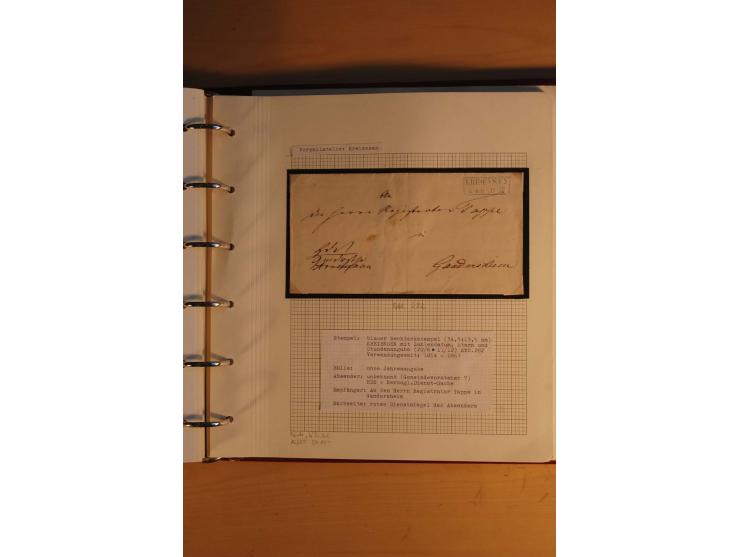 1750/1880, umfangreiche Vorphila-Sammlung inkl. einiger markenloser Briefe nach 1852 von Amelunxborn bis Zorge mit ca. 450 Br
