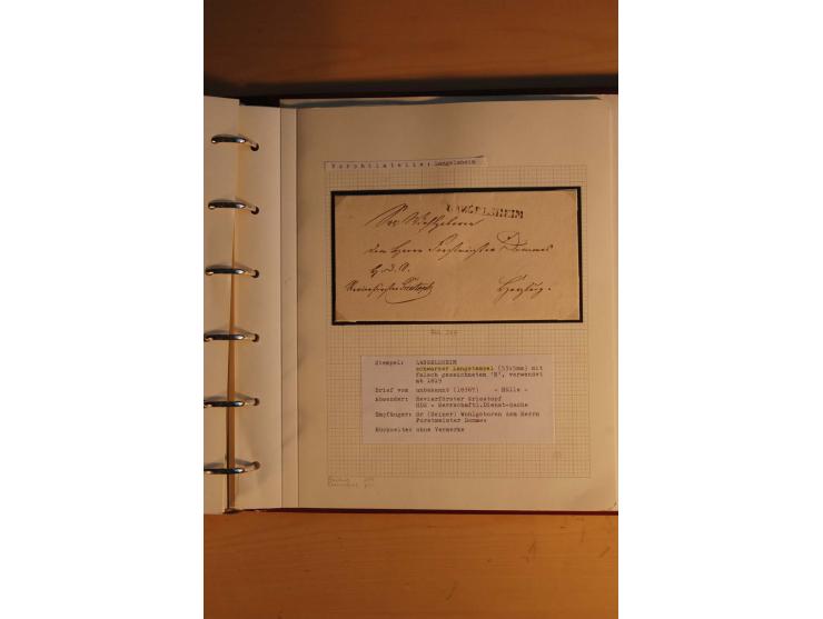 1750/1880, umfangreiche Vorphila-Sammlung inkl. einiger markenloser Briefe nach 1852 von Amelunxborn bis Zorge mit ca. 450 Br