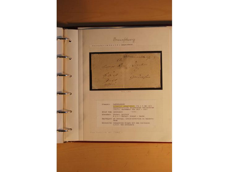 1750/1880, umfangreiche Vorphila-Sammlung inkl. einiger markenloser Briefe nach 1852 von Amelunxborn bis Zorge mit ca. 450 Br
