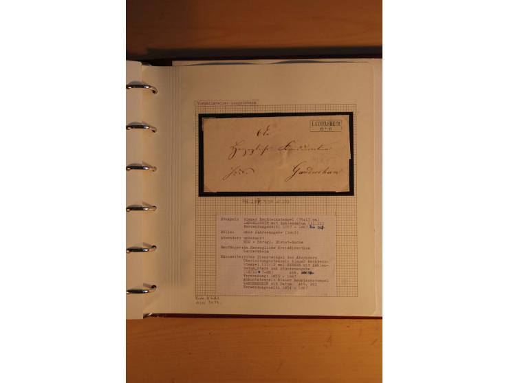 1750/1880, umfangreiche Vorphila-Sammlung inkl. einiger markenloser Briefe nach 1852 von Amelunxborn bis Zorge mit ca. 450 Br