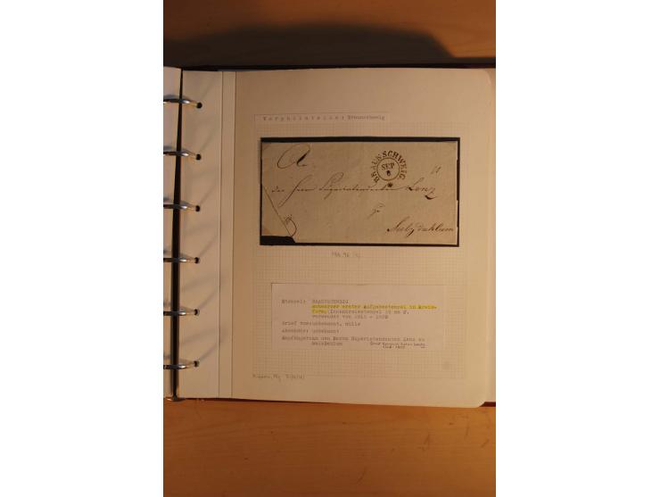 1750/1880, umfangreiche Vorphila-Sammlung inkl. einiger markenloser Briefe nach 1852 von Amelunxborn bis Zorge mit ca. 450 Br