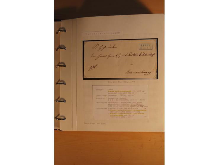 1750/1880, umfangreiche Vorphila-Sammlung inkl. einiger markenloser Briefe nach 1852 von Amelunxborn bis Zorge mit ca. 450 Br