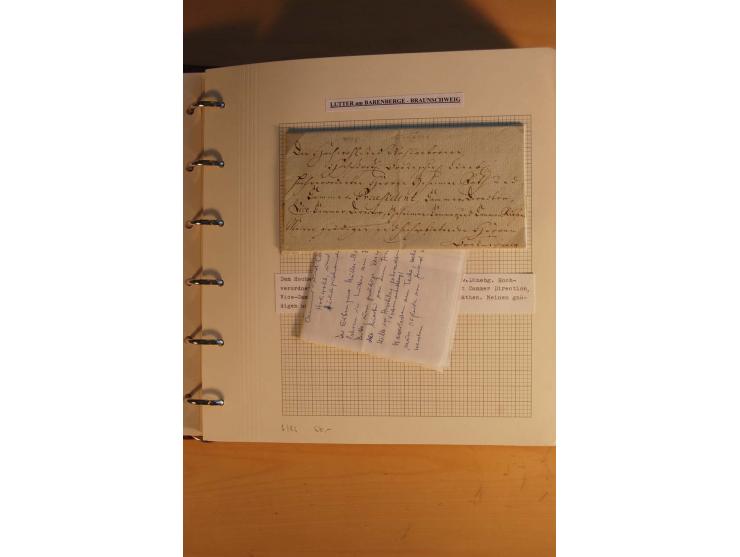 1750/1880, umfangreiche Vorphila-Sammlung inkl. einiger markenloser Briefe nach 1852 von Amelunxborn bis Zorge mit ca. 450 Br