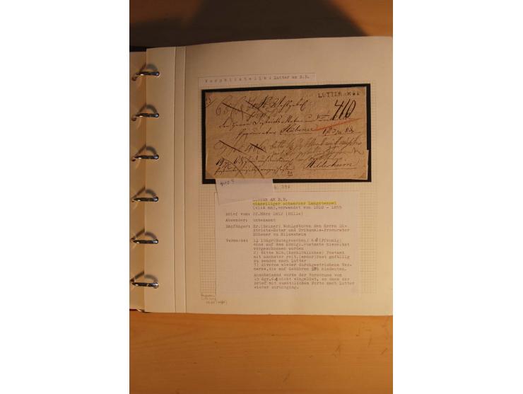 1750/1880, umfangreiche Vorphila-Sammlung inkl. einiger markenloser Briefe nach 1852 von Amelunxborn bis Zorge mit ca. 450 Br