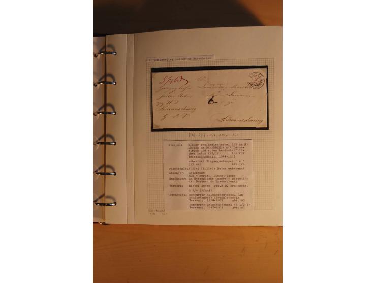 1750/1880, umfangreiche Vorphila-Sammlung inkl. einiger markenloser Briefe nach 1852 von Amelunxborn bis Zorge mit ca. 450 Br
