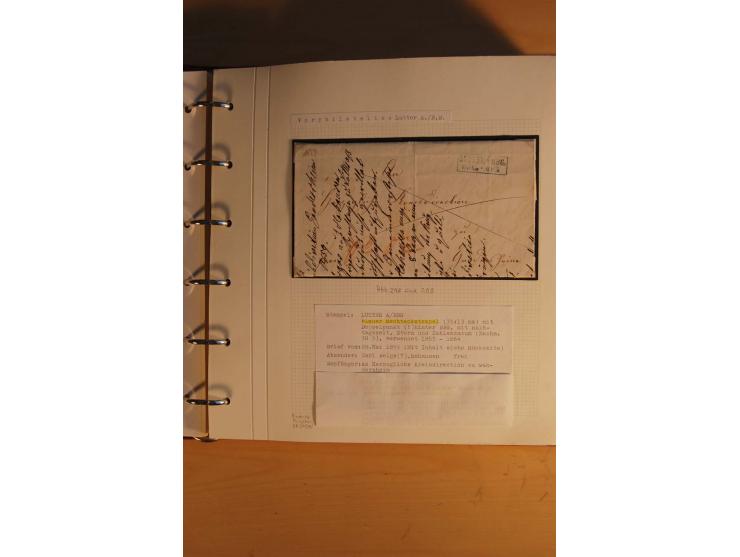 1750/1880, umfangreiche Vorphila-Sammlung inkl. einiger markenloser Briefe nach 1852 von Amelunxborn bis Zorge mit ca. 450 Br