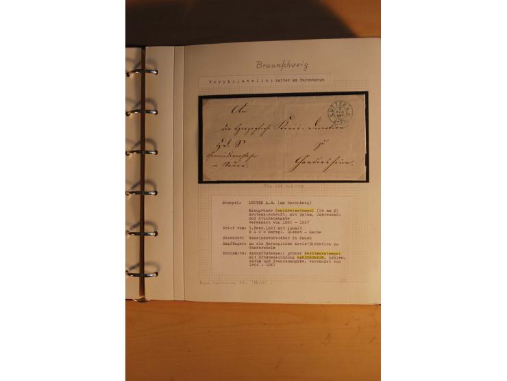 1750/1880, umfangreiche Vorphila-Sammlung inkl. einiger markenloser Briefe nach 1852 von Amelunxborn bis Zorge mit ca. 450 Br