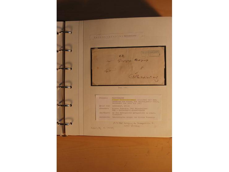 1750/1880, umfangreiche Vorphila-Sammlung inkl. einiger markenloser Briefe nach 1852 von Amelunxborn bis Zorge mit ca. 450 Br